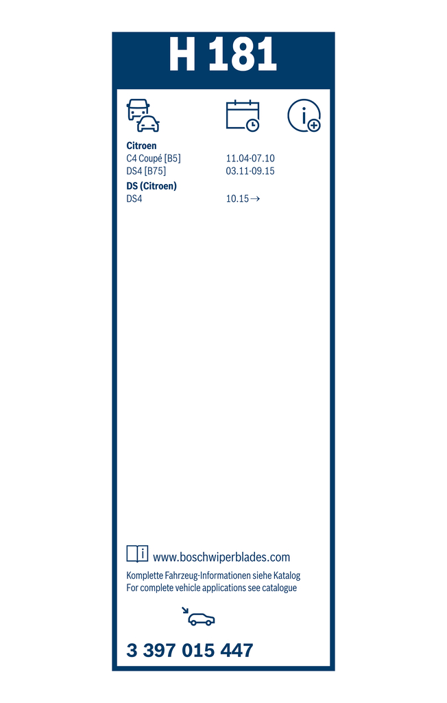 Bosch Ruitenwisserblad 3 397 015 447