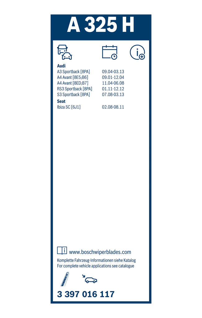 Bosch Ruitenwisserblad 3 397 016 117