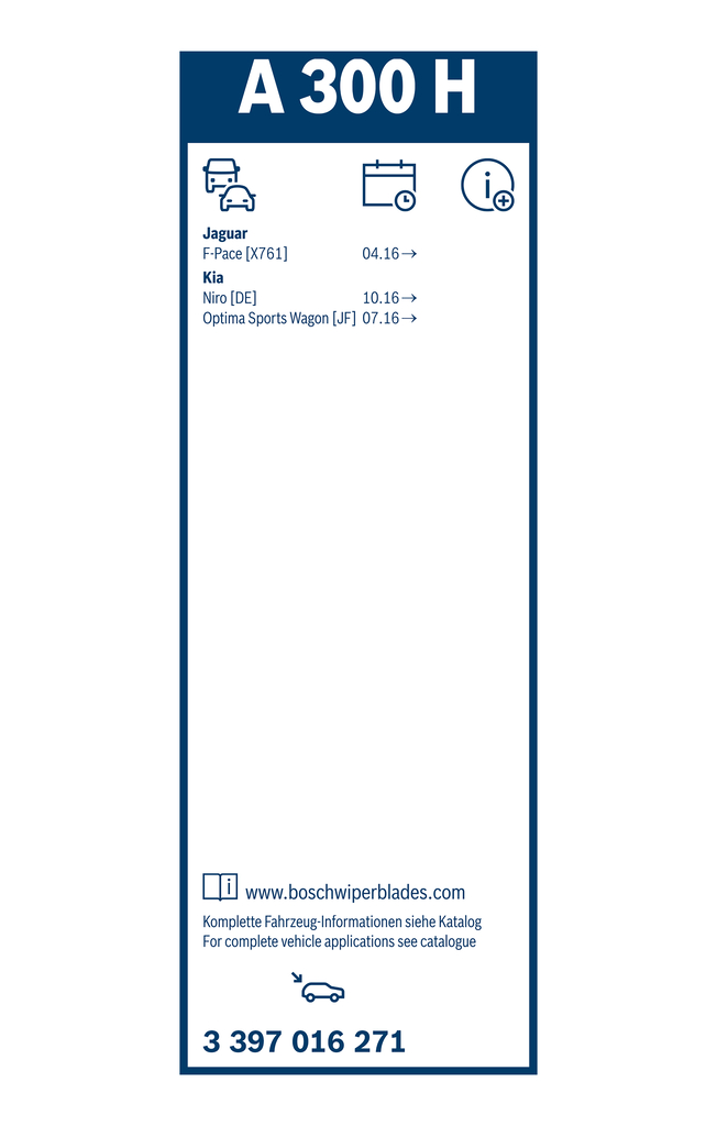Bosch Ruitenwisserblad 3 397 016 271