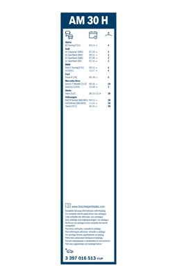 Bosch Ruitenwisserblad 3 397 016 513