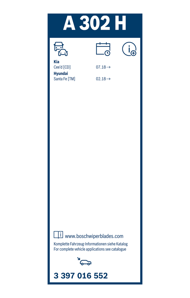 Bosch Ruitenwisserblad 3 397 016 552