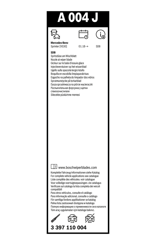 Bosch Ruitenwisserblad 3 397 110 004
