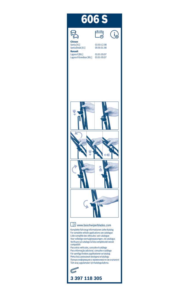 Bosch Ruitenwisserblad 3 397 118 305