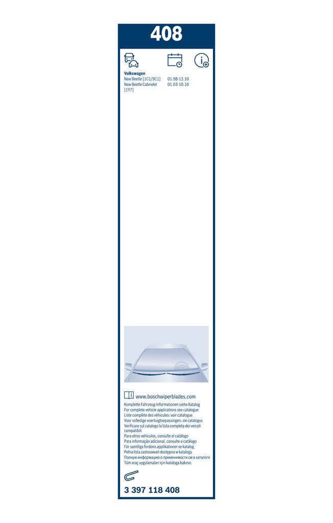 Bosch Ruitenwisserblad 3 397 118 408