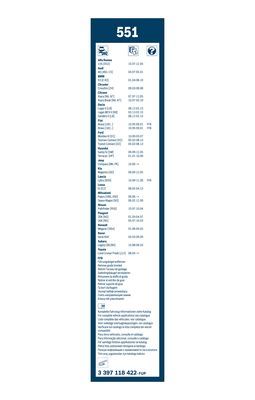 Bosch Ruitenwisserblad 3 397 118 422