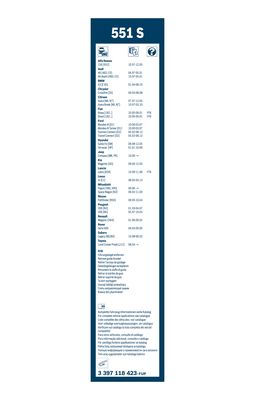 Bosch Ruitenwisserblad 3 397 118 423