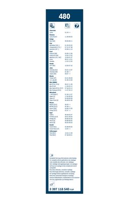 Bosch Ruitenwisserblad 3 397 118 540