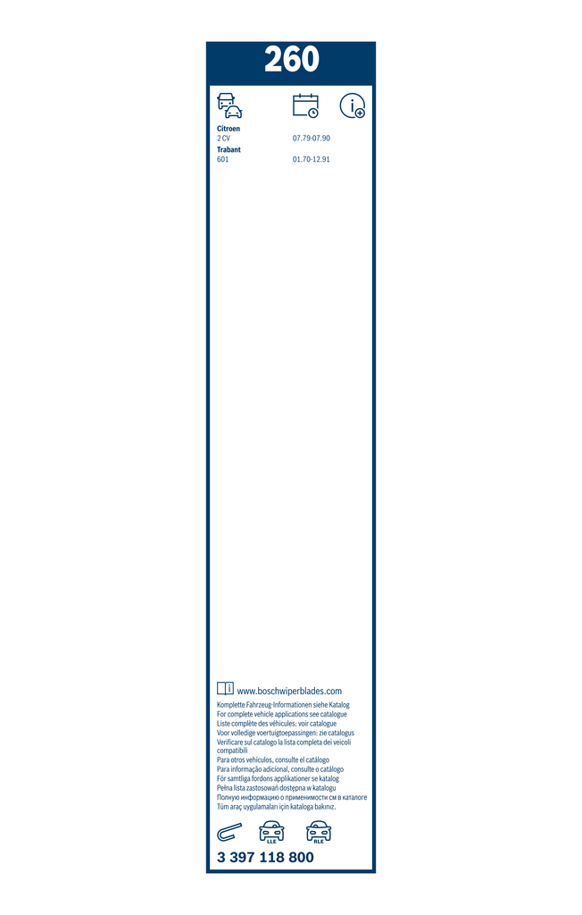 Bosch Ruitenwisserblad 3 397 118 800