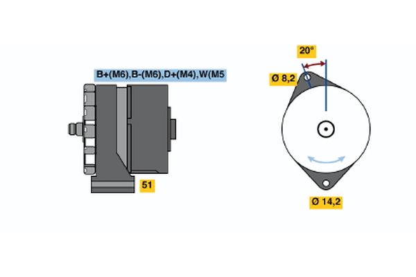 Alternator/Dynamo Bosch 6 033 GB3 014