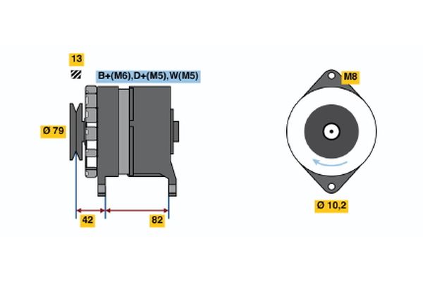 Alternator/Dynamo Bosch 6 033 GB3 059