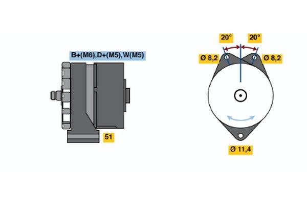 Bosch Alternator/Dynamo 9 120 080 114