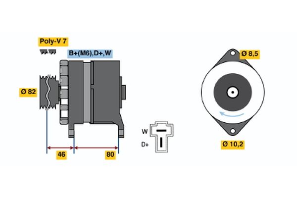 Alternator/Dynamo Bosch 9 120 334 139