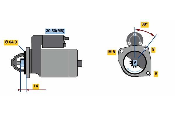 Bosch Starter F 000 AL0 319