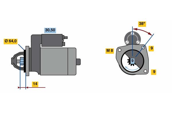 Bosch Starter F 000 AL0 320