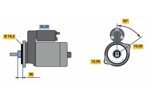 Starter Bosch F 000 AL0 335