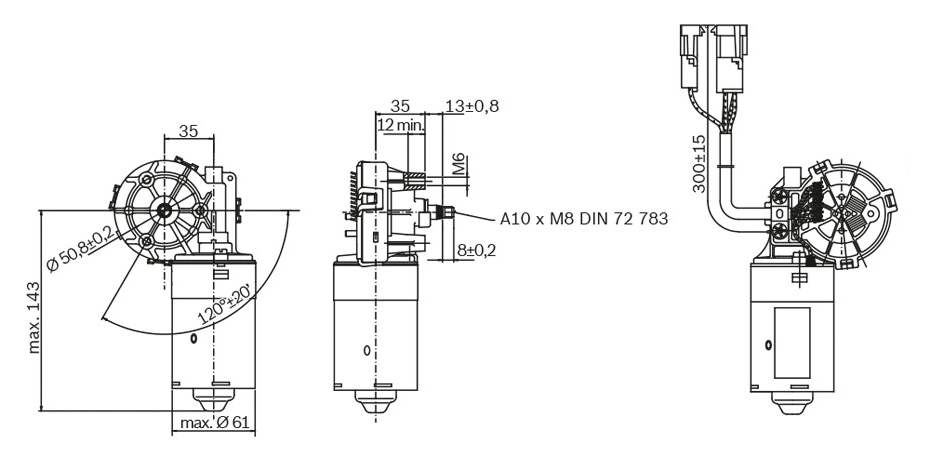 Bosch Ruitenwissermotor F 006 B20 047