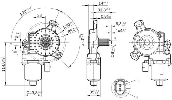 Bosch Raamopener elektrische motor F 006 B49 682