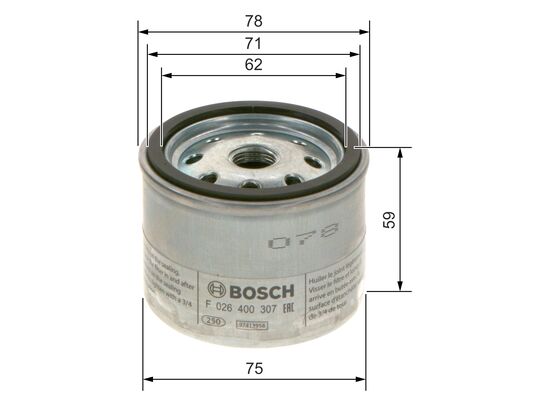 Bosch Luchtfilter, compressor F 026 400 307