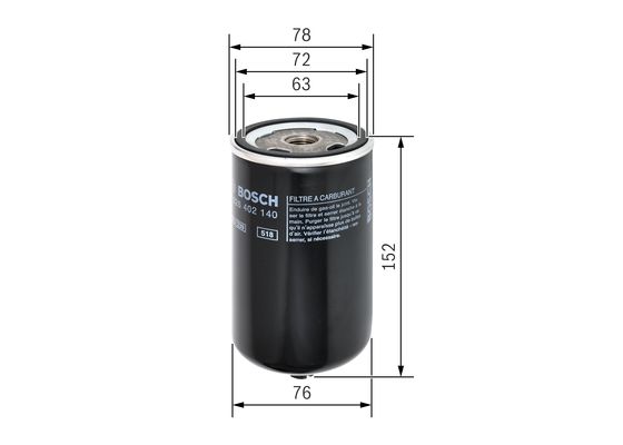 Bosch Brandstoffilter F 026 402 140