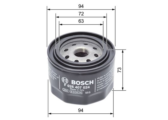 Bosch Oliefilter F 026 407 024