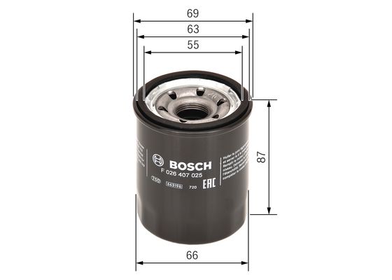 Bosch Oliefilter F 026 407 025