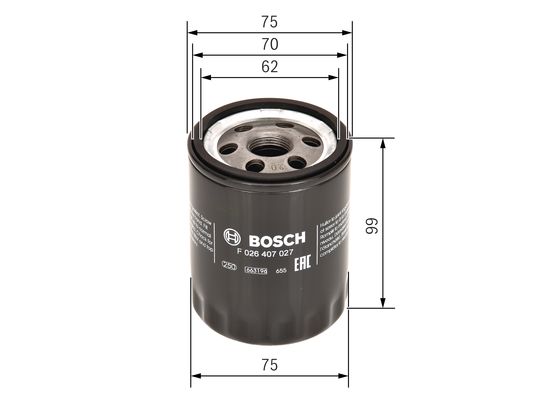 Bosch Oliefilter F 026 407 027