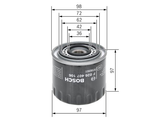 Bosch Oliefilter F 026 407 106