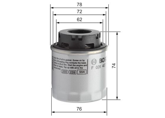 Bosch Oliefilter F 026 407 181