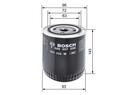 Bosch Oliefilter F 026 407 256