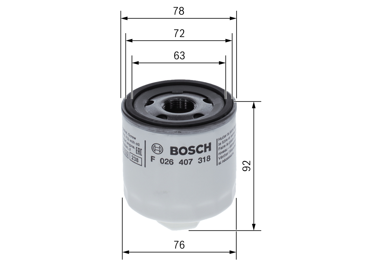 Bosch Oliefilter F 026 407 318
