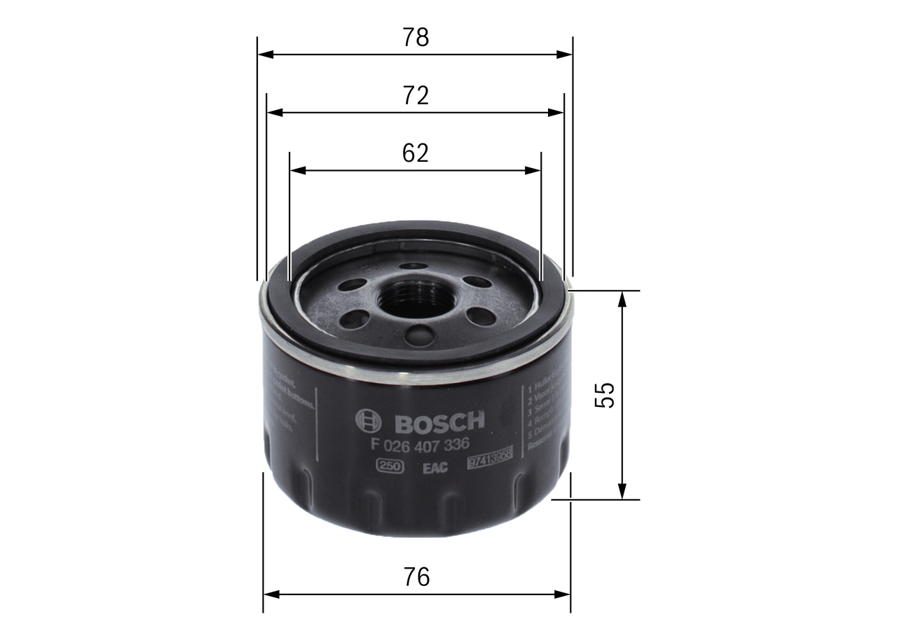 Bosch Oliefilter F 026 407 336