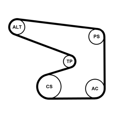 Contitech Poly V-riem set 5PK1370K1