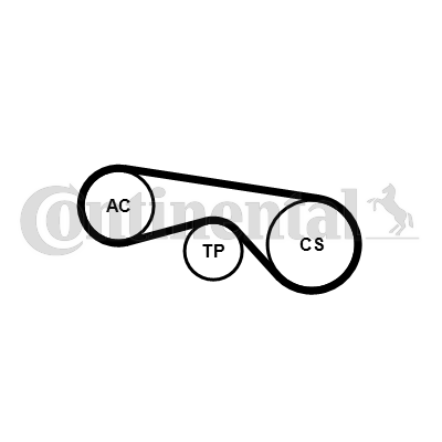 Contitech Poly V-riemen kit 5PK906K2
