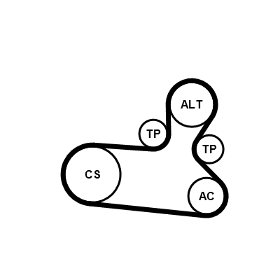 Contitech Poly V-riem set 6PK1139 EXTRA K1