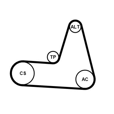 Poly V-riem set Contitech 6PK1173K3