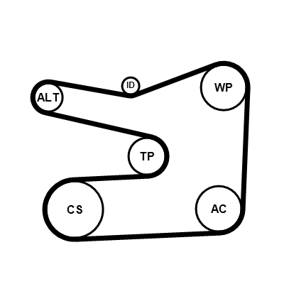 Contitech Poly V-riem set 6PK1635K1