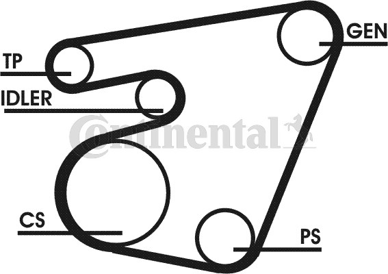 Contitech Poly V-riemen kit 6PK1715D1