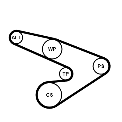 Contitech Poly V-riem set 6PK1800K1