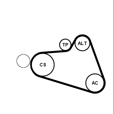 Contitech Poly V-riem set 6PK894K1
