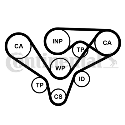 Contitech Distributieriem kit inclusief waterpomp CT1015WP2PRO