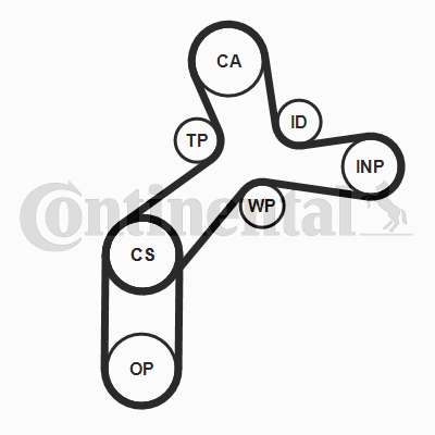 Contitech Distributieriem kit inclusief waterpomp CT1237WP2PRO