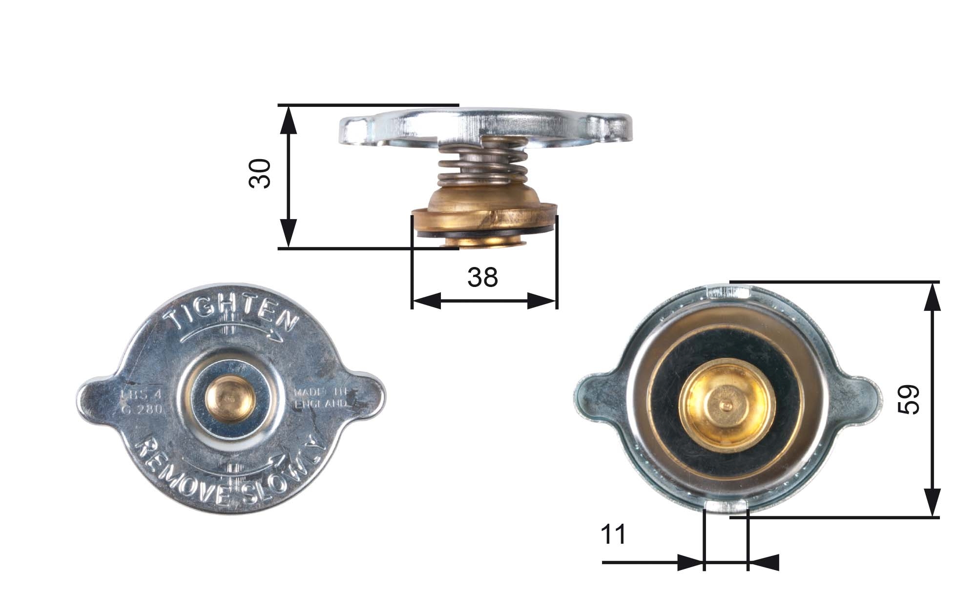 Radiateurdop Gates RC101