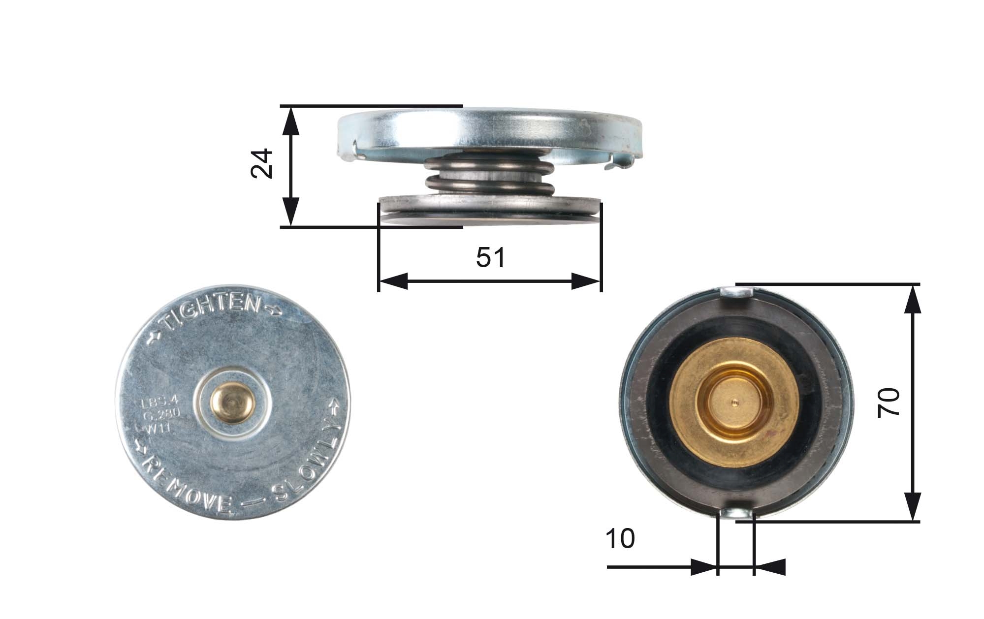 Radiateurdop Gates RC103