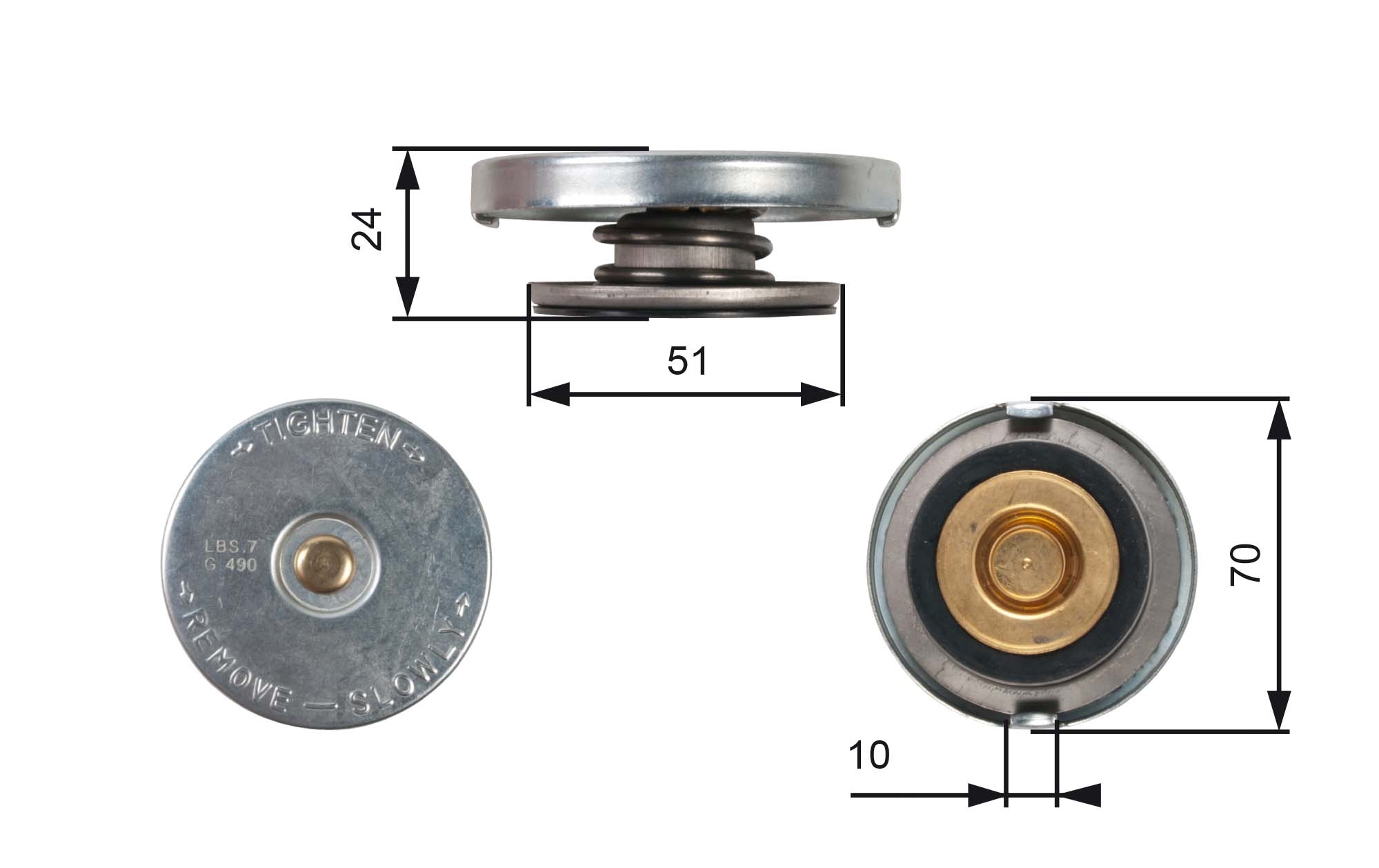 Radiateurdop Gates RC105