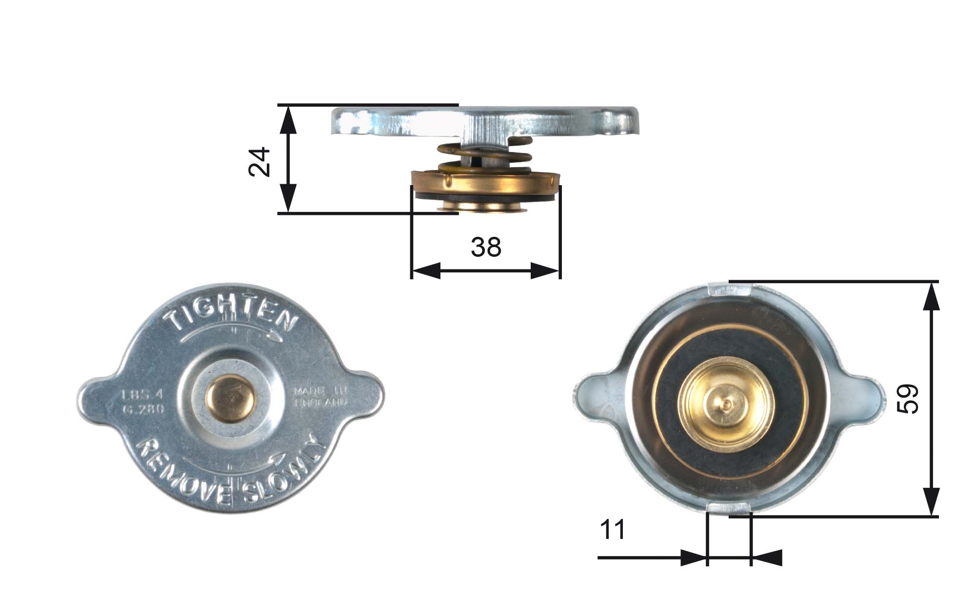 Radiateurdop Gates RC106