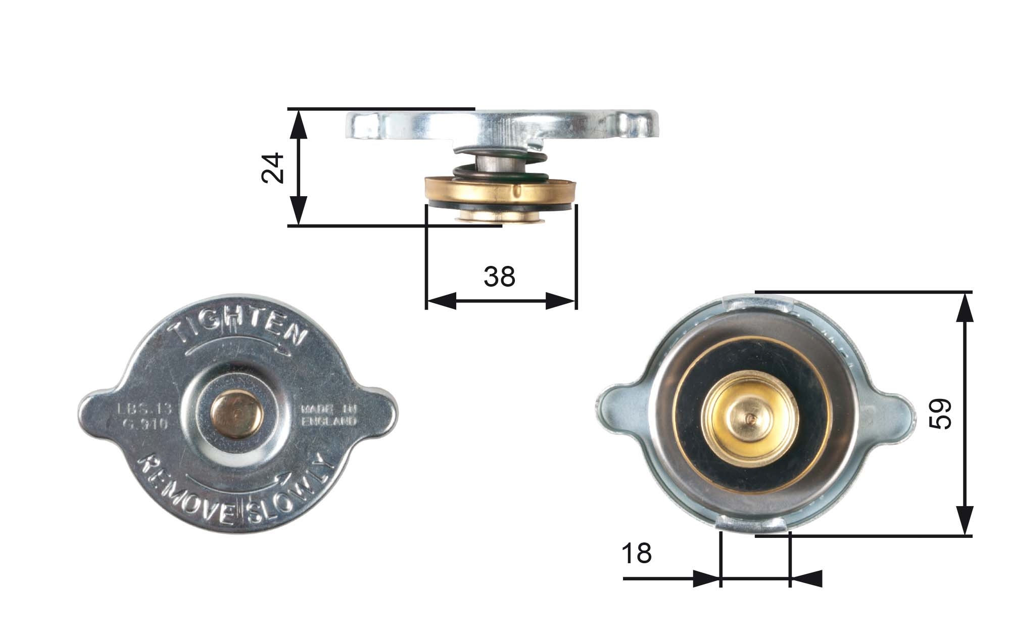 Radiateurdop Gates RC115