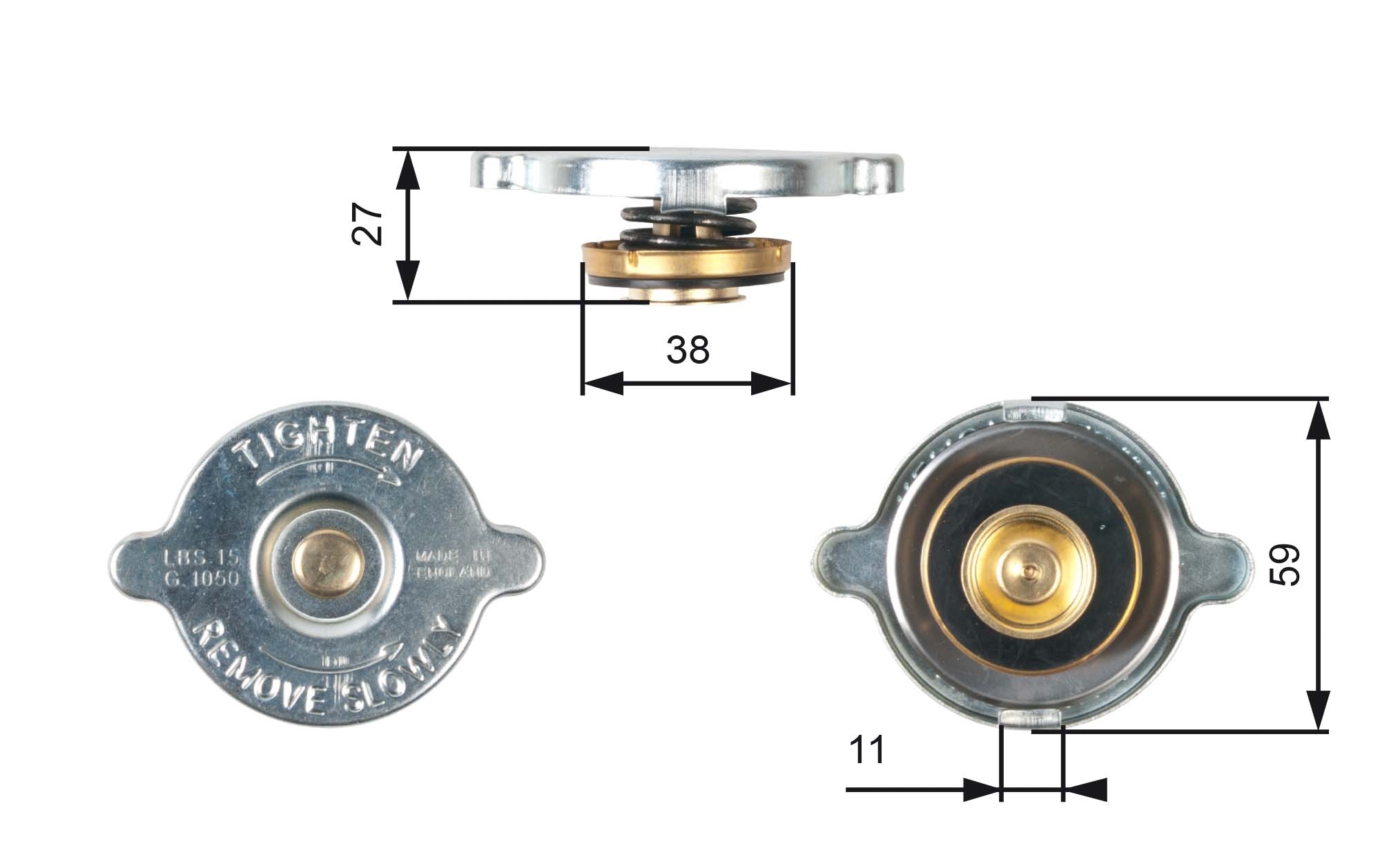 Radiateurdop Gates RC116