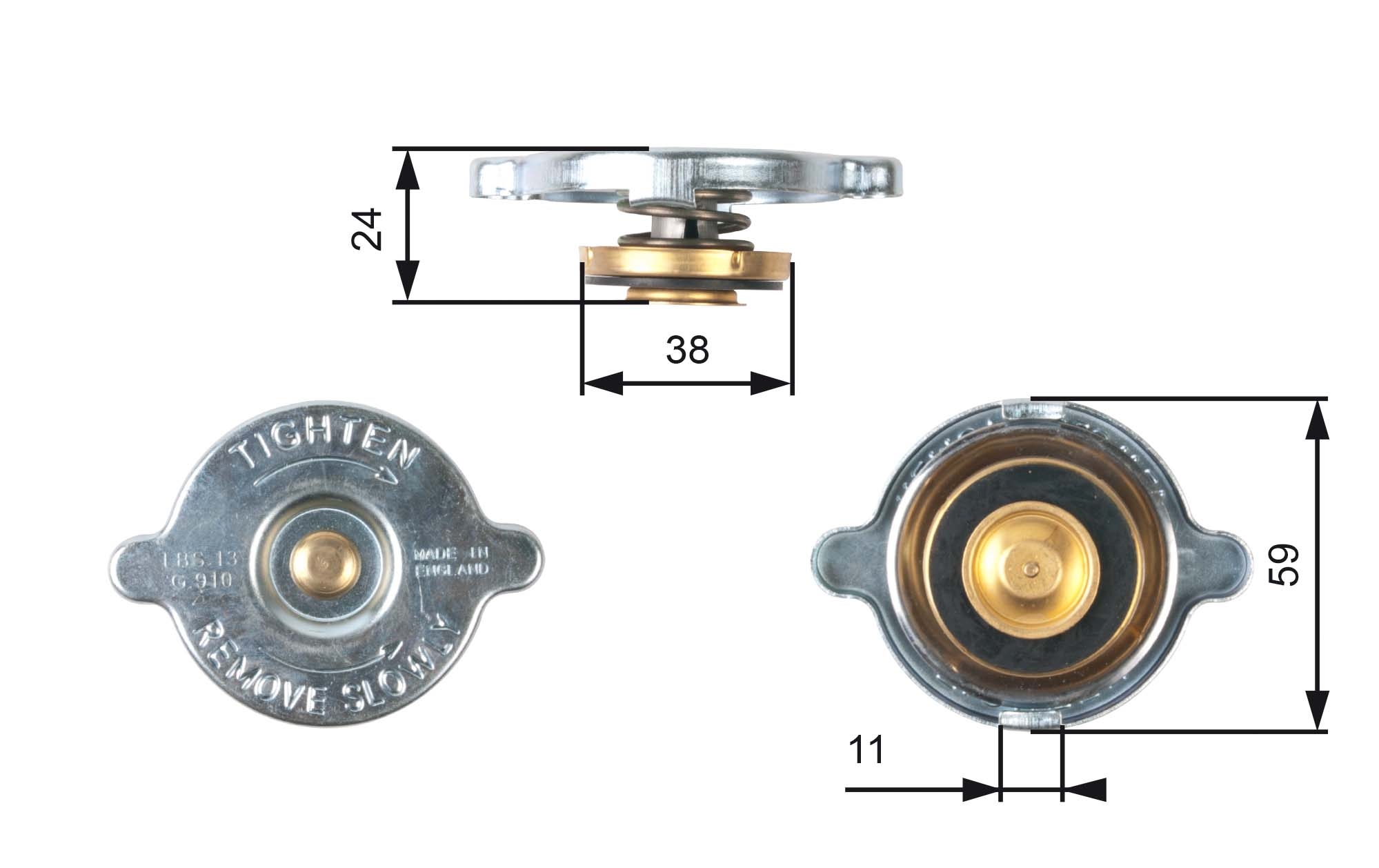 Radiateurdop Gates RC119