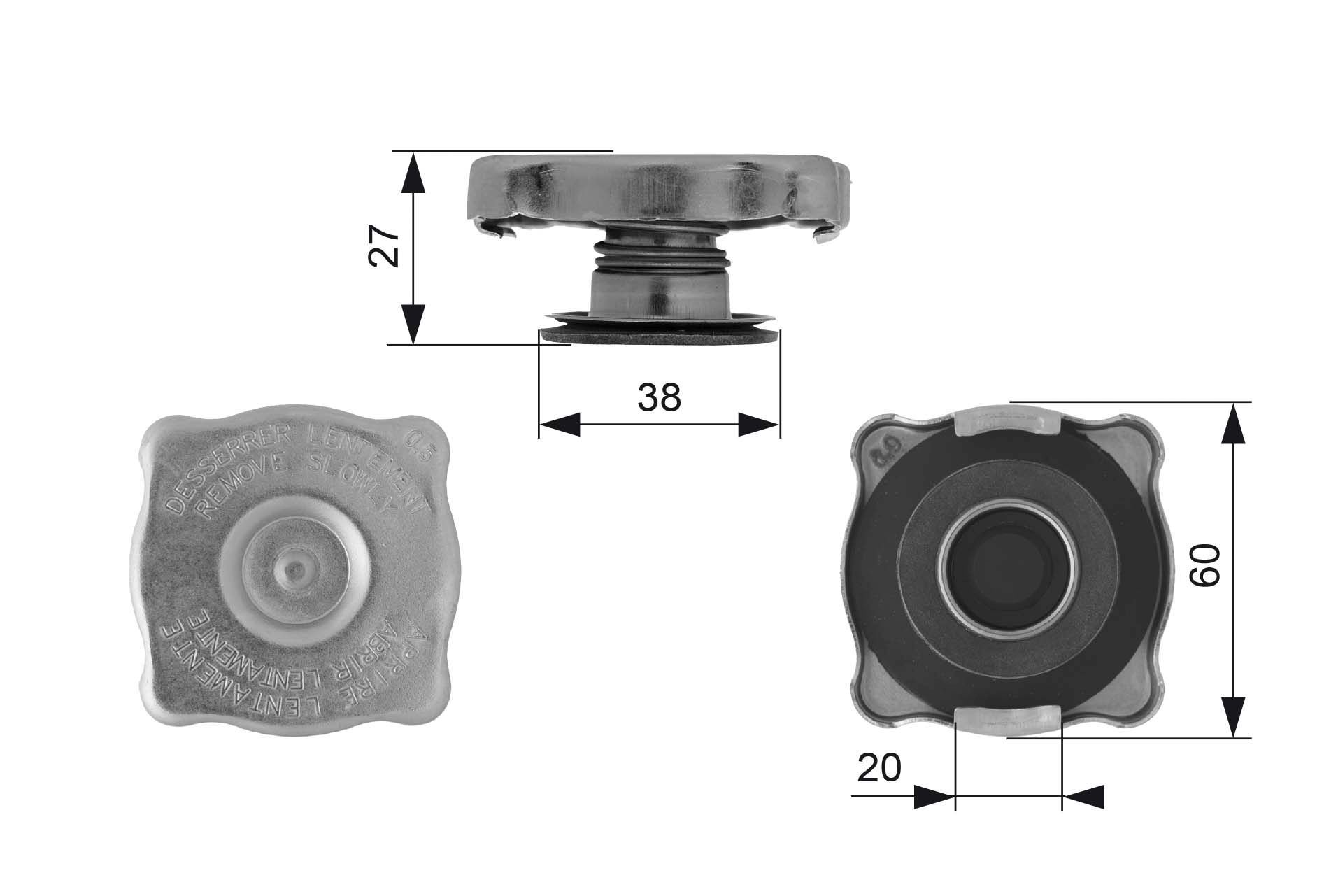 Radiateurdop Gates RC129