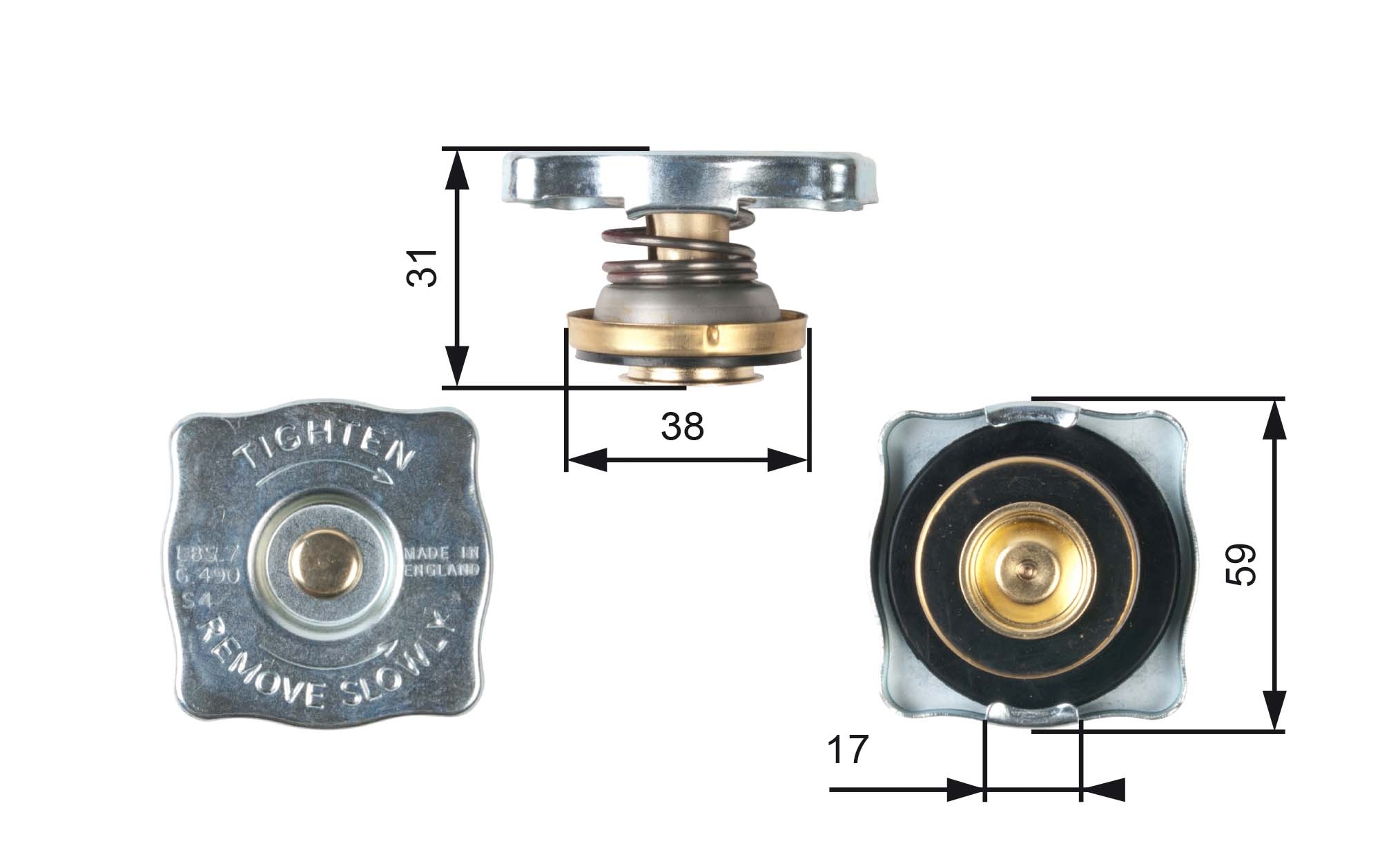 Radiateurdop Gates RC130